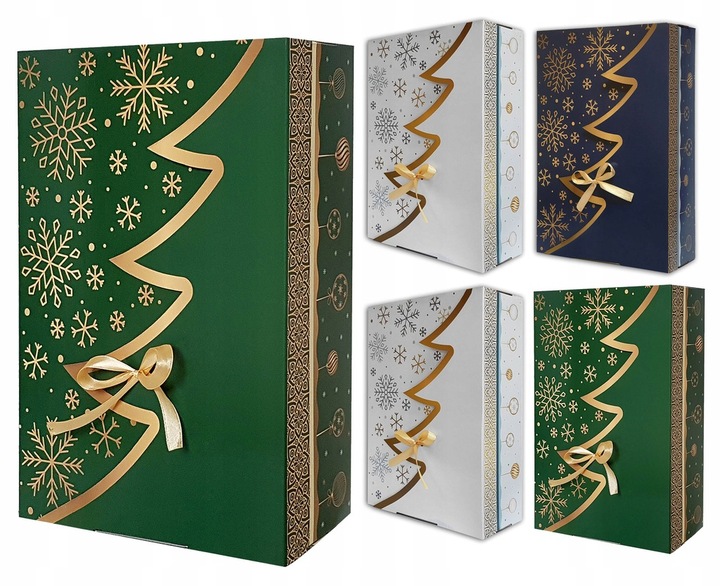 50 SZT - 1 SZT 15,77 ZŁ NETTO PUDEŁKO PREZENTOWE 35x25x10 CM CHOINKA 1605