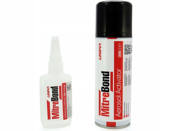 MITREBOND SZYBKI KLEJ CYJANOAKRYLOWY Z AKTYWATOREM W SPRAY'U 50ml +