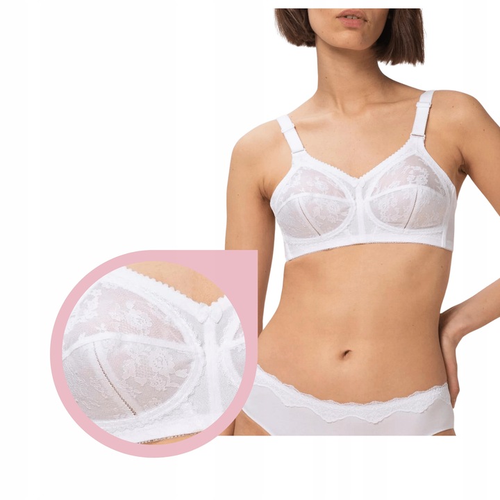 Biustonosz miękki bez fiszbin stanik wygodny biały Triumph Doreen 85D