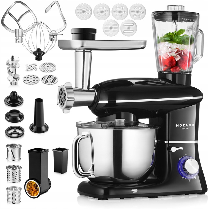 ROBOT KUCHENNY PLANETARNY MASZYNKA DO MIĘSA MIKSER BLENDER 6W1 MOCNY 3200W