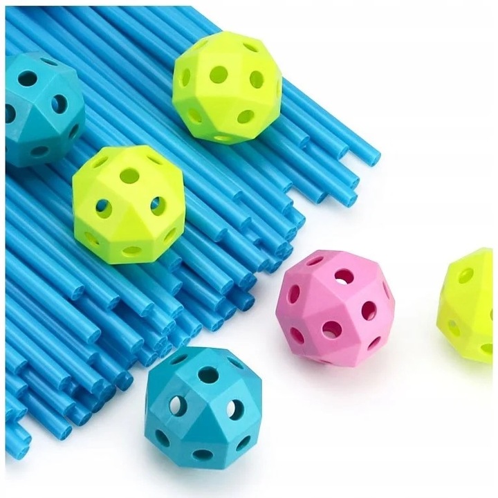 SŁOMKI KLOCKI KONSTRUKCYJNE DUŻE DO BUBOWANIA BAZY 340 elem.