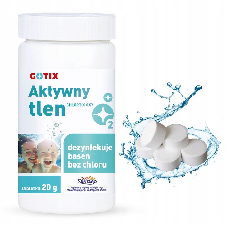 Aktywny tlen MULTIFUNKCYJNY 11w1 do basenu Bez chloru 1kg tabletki
