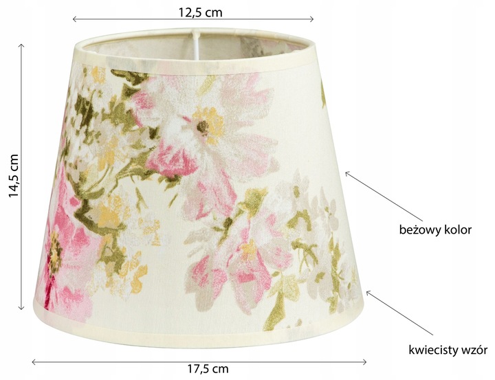 ABAŻUR DO LAMP,ŻYRANDOLI NA OPRAWKĘ E27-ABAŻUR 02R