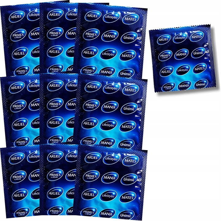 Prezerwatywy UNIMIL ORGAZMAX duże wypustki potęgujące doznania 50 sztuk LUZ