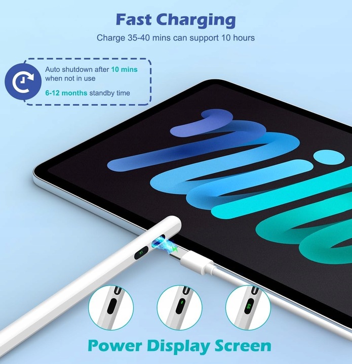 Rysik z szybkim ładowaniem do tabletów Apple iPad/iPhone/Samsung/Lenovo/IOS
