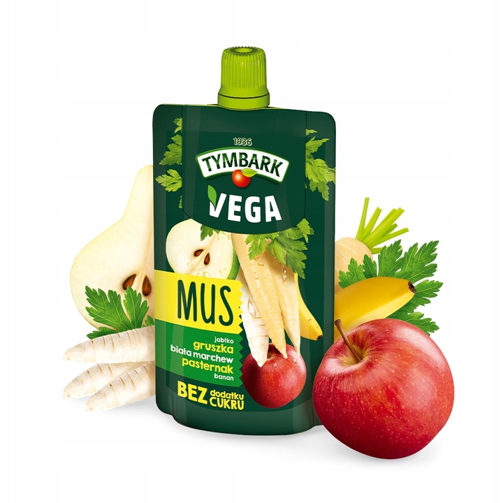 Mus warzywa owoce Tymbark Vega jabłko burak truskawka 12x 100g