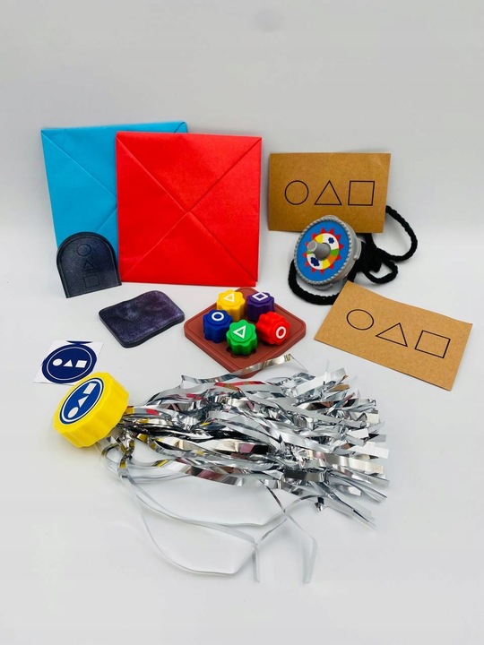 KOŚCI KOSTKI GONGGI GONGI koreańskiej gry GRA SQUID GAME ZESTAW DDAKJI GONG