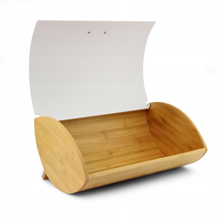 DUŻY CHLEBAK DREWNIANY METALOWY PROMIS POJEMNIK NA PIECZYWO CHLEB