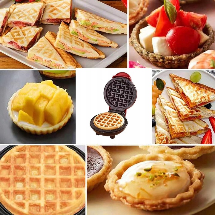 Opiekacz GOFROWNICA MINI ELEKTRYCZNA CHRUPIĄCE GOFRY