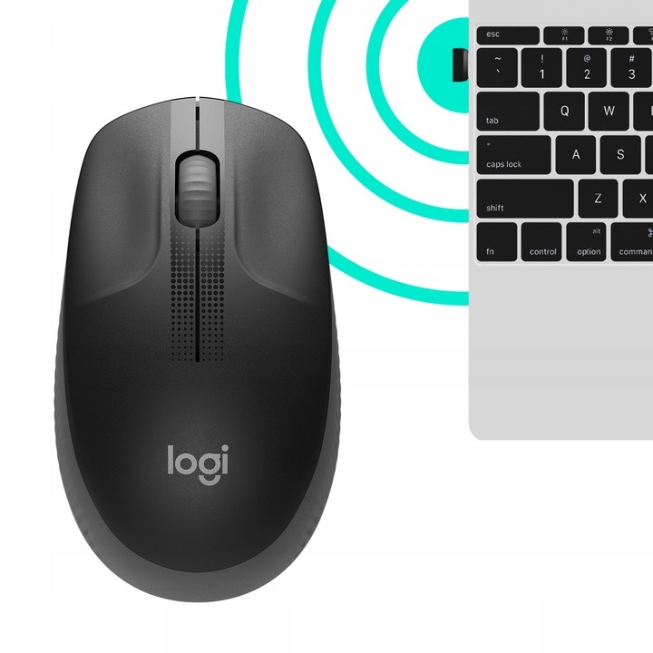 Myszka bezprzewodowa Logitech M190 Logi Czarna optyczna 1000 DPI Wygodna