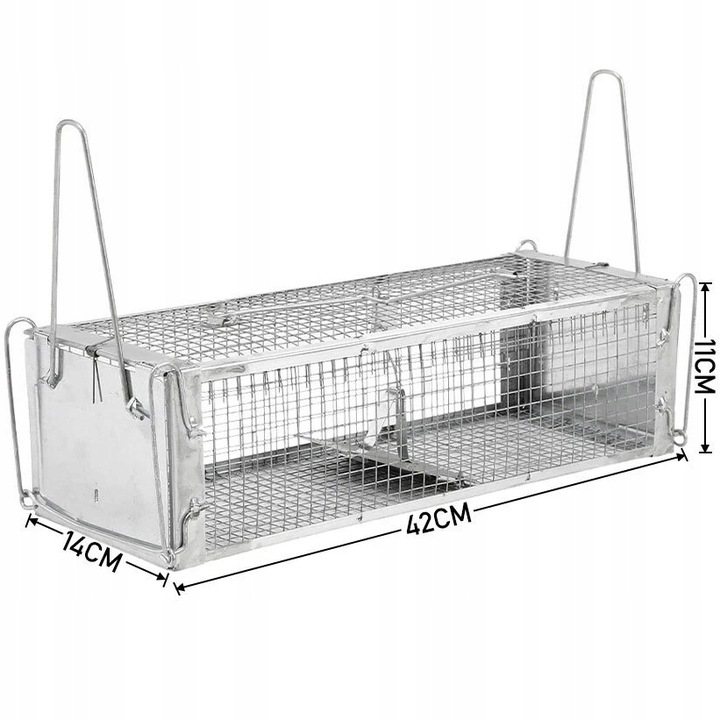 DUŻA ŻYWOŁAPKA NA MYSZY SZCZURY WYDRY ŁASICE KUNY PUŁAPKA ŁAPKA