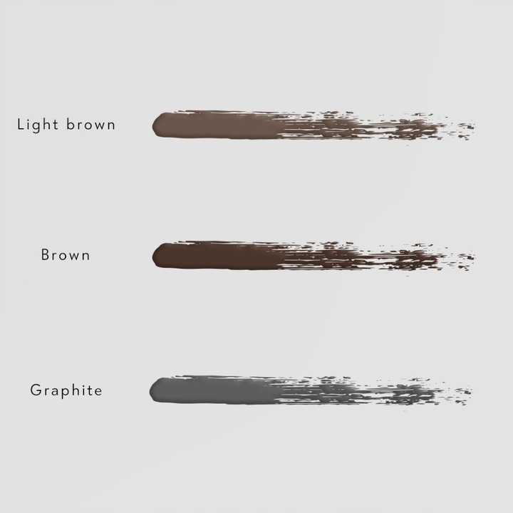 KREDKA DO BRWI ze szczotką GRAFITOWA z OLEJKIEM RYCYNOWYM miękka NUTRIDOME