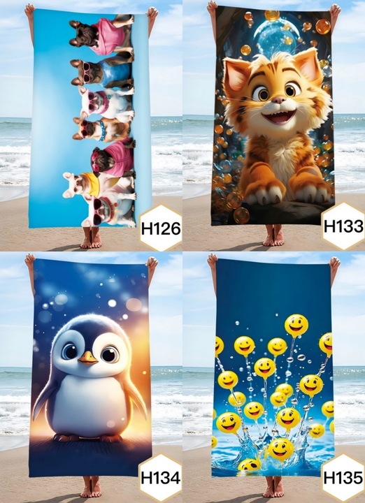 RĘCZNIK PLAŻOWY DUŻY KĄPIELOWY SUMMER RĘCZNIKI 100X180 XXL