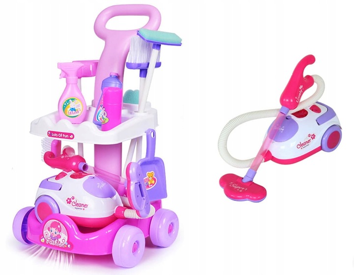 ZESTAW WÓZEK SPRZĄTAJĄCY ODKURZACZ DŹWIĘKI + AKCESORIA