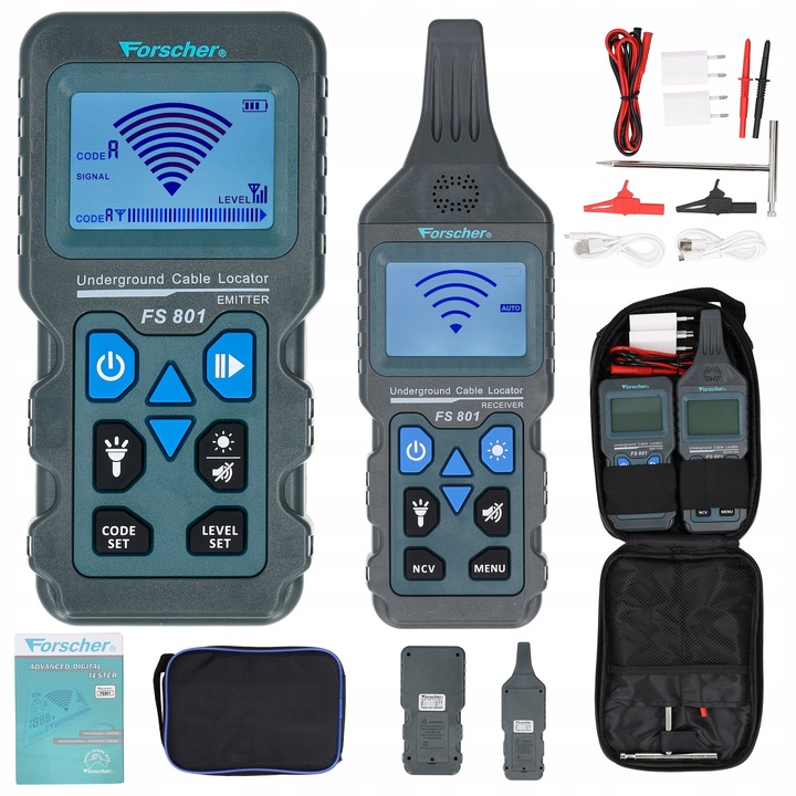 FORSCHER FS801 DETEKTOR SZUKACZ TRASER KABLI I RUR