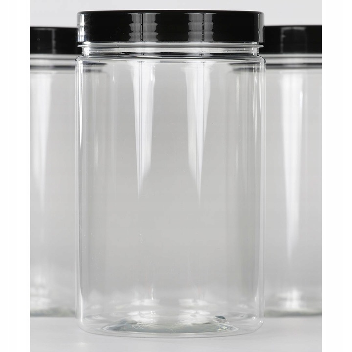 Pojemniki słoiki plastikowe 1,5L mąkę 1500ml x 9 na przyprawy makaron mąkę