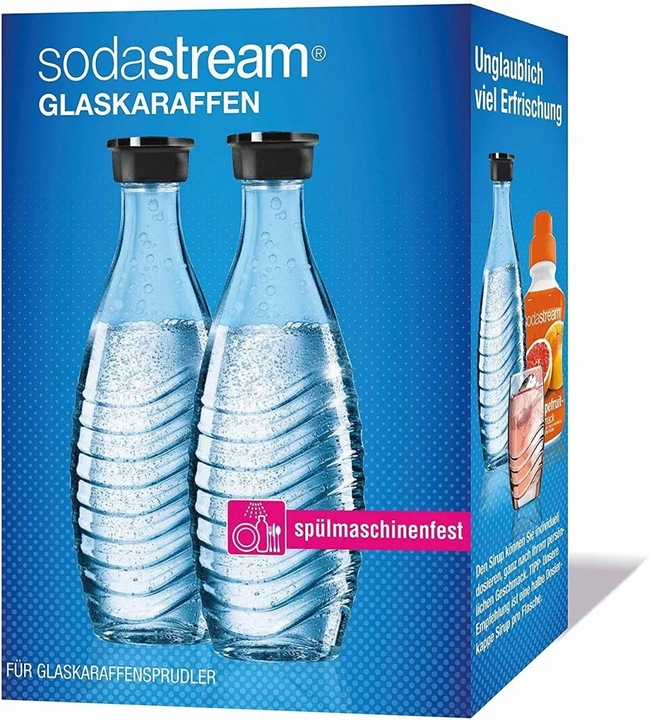 2 Szklane Butelki Karafki SodaStream Crystal Penguin 0,6L
