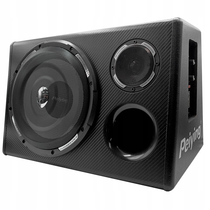 SKRZYNIA BASOWA TUBA OBUDOWA SUBWOOFER + WZMACNIACZ KABLE PRZEWODY