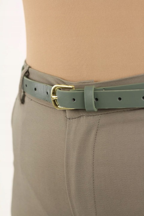 ELEGANCKIE SPODNIE BAWEŁNIANE CYGARETKI WYSOKI STAN DUŻE ROZMIARY + PASEK