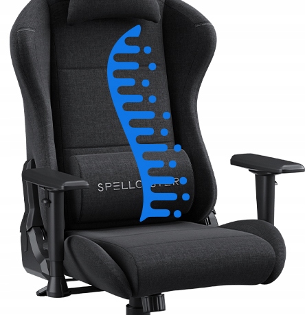 Fotel Gamingowy Materiałowy Obrotowy Biurowy Krzesło Gracza Kubełek Sense7