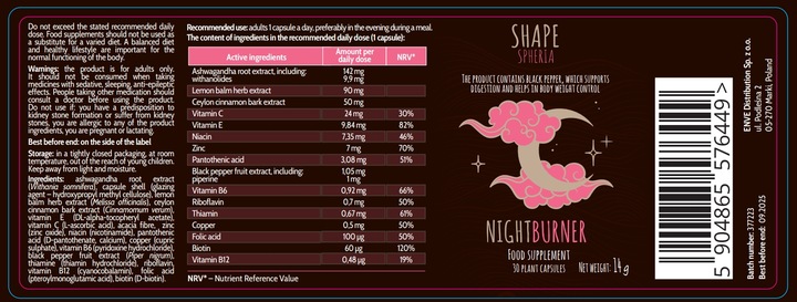 NightBurner - wsparcie w procesie odchudzania