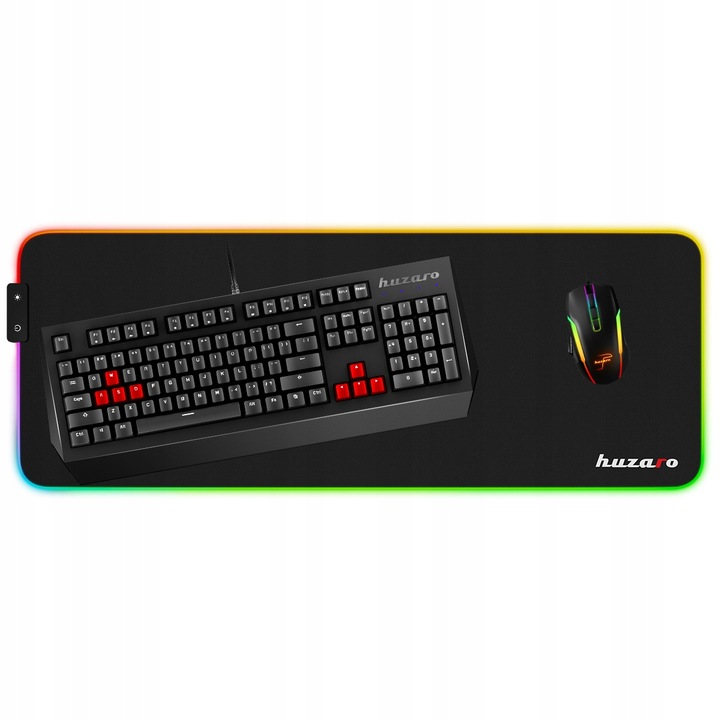 Podkładka pod MYSZ KLAWIATURĘ Huzaro Mousepad 1.0 XL RGB