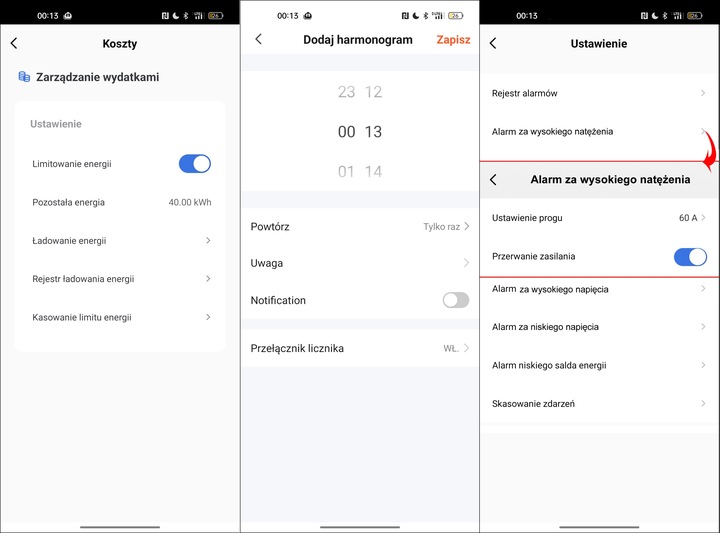 Licznik Miernik Energii Prądu 3 Fazy do 80A TUYA WiFi DIN 2-kierunkowy