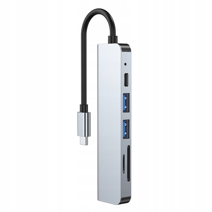 Adapter Hub USB C 3.0 CZYTNIK TF HDMI 4K 6w1Mac PD