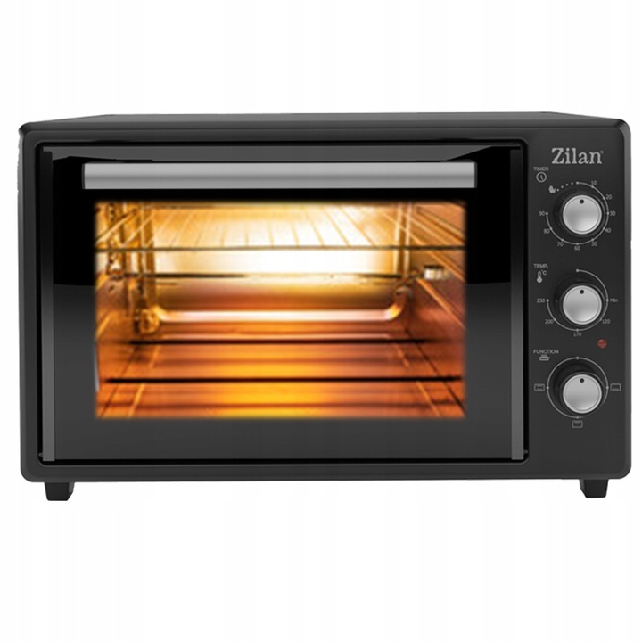 MINI PIEKARNIK ELEKTRYCZNY DOUBLE GLASS GRILL TIMER 35L 1800W