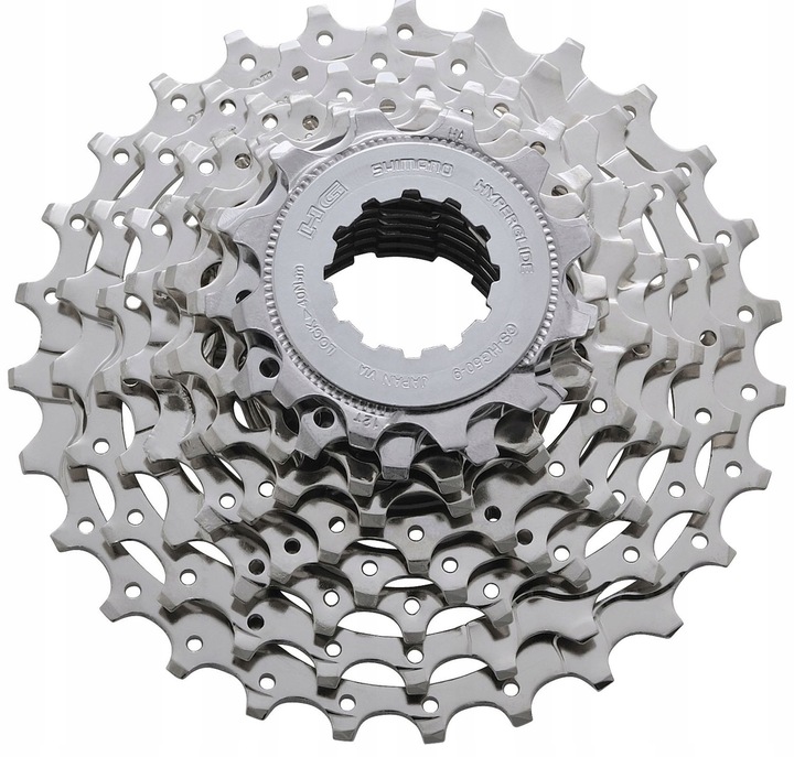 Kaseta Shimano Sora CS-HG50-9, 12-25T, 9 rzędowa. szosa, srebrna