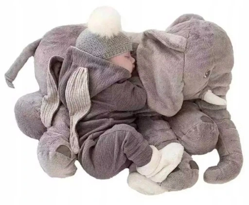 SŁOŃ PLUSZOWY PRZYTULANKA DUŻY PLUSZAK SŁONIK MIŚ