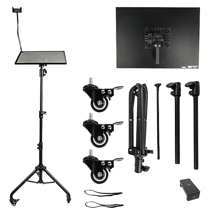 STATYW STOJAK UCHWYT PODSTAWKA do PROJEKTORA LAPTOPA REGULOWANY NA KÓŁKACH