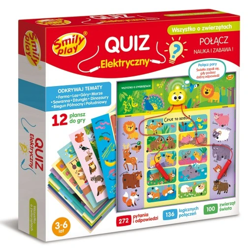 SMILY PLAY QUIZ ELEKTRYCZNY Wszystko o zwierzętach 272 pytania