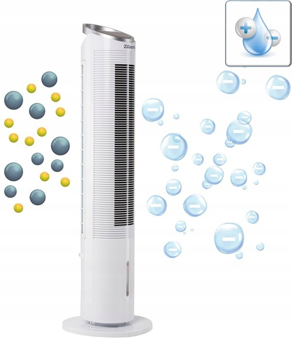 WENTYLATOR KLIMATOR KLIMATYZER 60W JONIZACJA KOLUMNOWY SMARTFON TUYA WI-FI