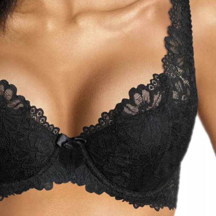 Biustonosz braletka usztywniany Mat Carmela czarny 90C braletka śliczna kor