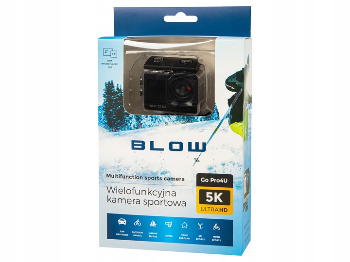 KAMERA SPORTOWA GO PRO4U 4K WIFI USB UHD MIKROFON PILOT UCHWYTY