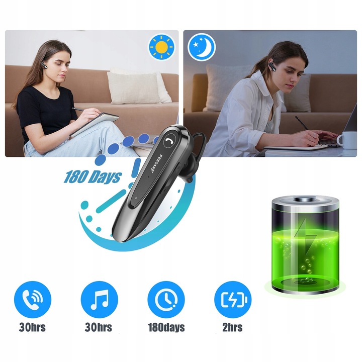 Feegar BF400 Pro Słuchawka Bluetooth HD CVC 30h