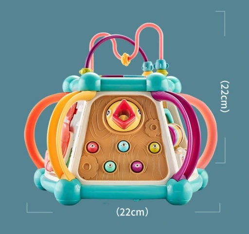 INTERAKTYWNA KOSTKA EDUKACYJNA DŹWIĘK ŚWIATŁO 7w1