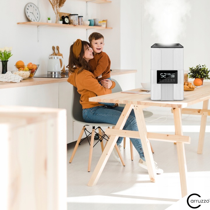 Nawilżacz powietrza AUTOMATYCZNY AROMATERAPIA 5w1 LCD +3 OLEJKI FILTR PILOT