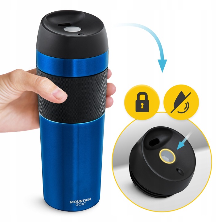 KUBEK TERMICZNY TERMOS NA KAWĘ HERBATĘ GORĄCY NAPÓJ SZCZELNY PODRÓŻNY 450ML