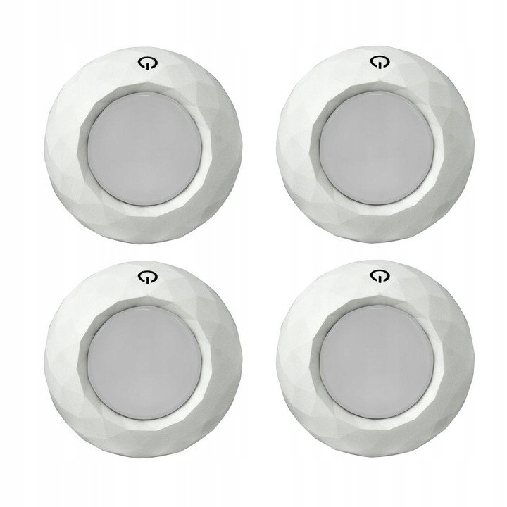 4x Lampka lampa podszafkowa meblowa LED + baterie