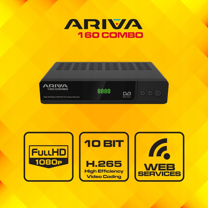 Ferguson Ariva 160 Combo – DVB-T2/S2 FTA, HEVC H.265, Full HD, USB PVR