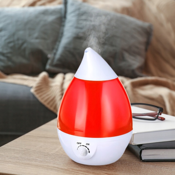 DYFUZOR NAWILŻACZ POWIETRZA CICHY LAMPKA LED 7 KOLORÓW 25W JONIZATOR