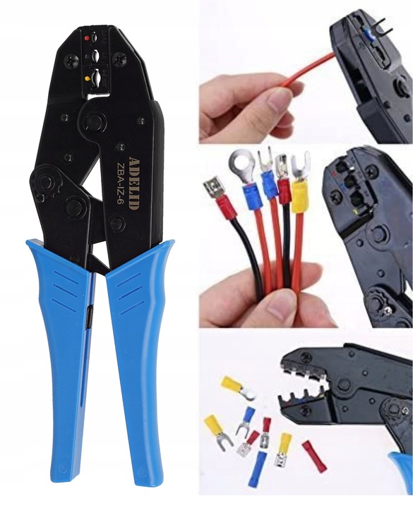 ZACISKARKA PRASKA DO KONEKTORÓW IZOLOWANYCH KABLI