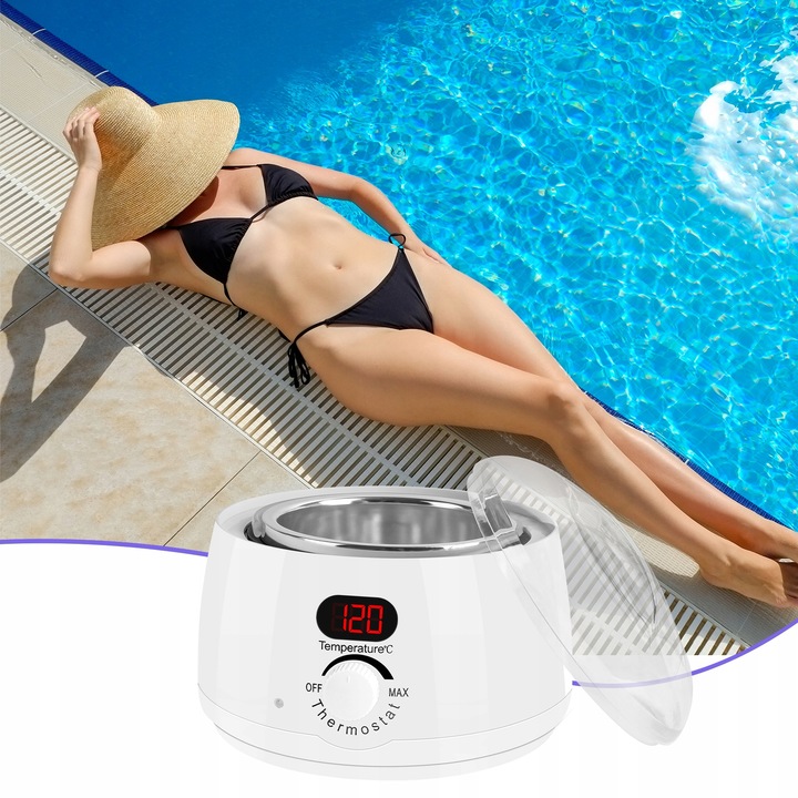 Podgrzewacz wosku 5x wosk twardy Zestaw depilacja LCD 100W z akcesoriami