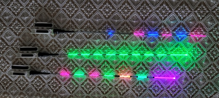 Komplet 3x Świecący Sygnalizator Fedeer - Drgająca Szczytówka + 3 Baterie