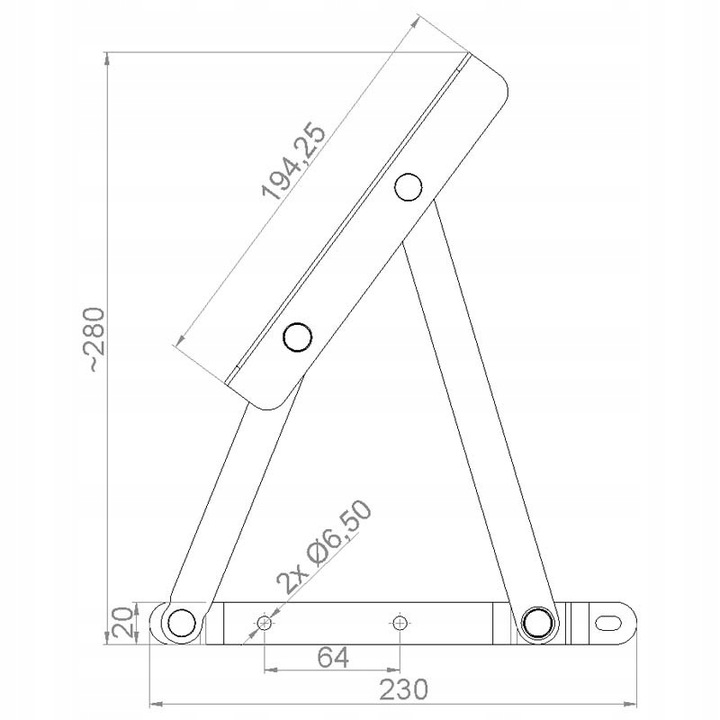 Podnośnik sprężynowy do kanapy i wersalki