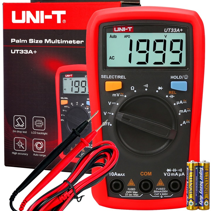 AUTOMATYCZNY Miernik PRĄDU NAPIĘCIA UT33A+