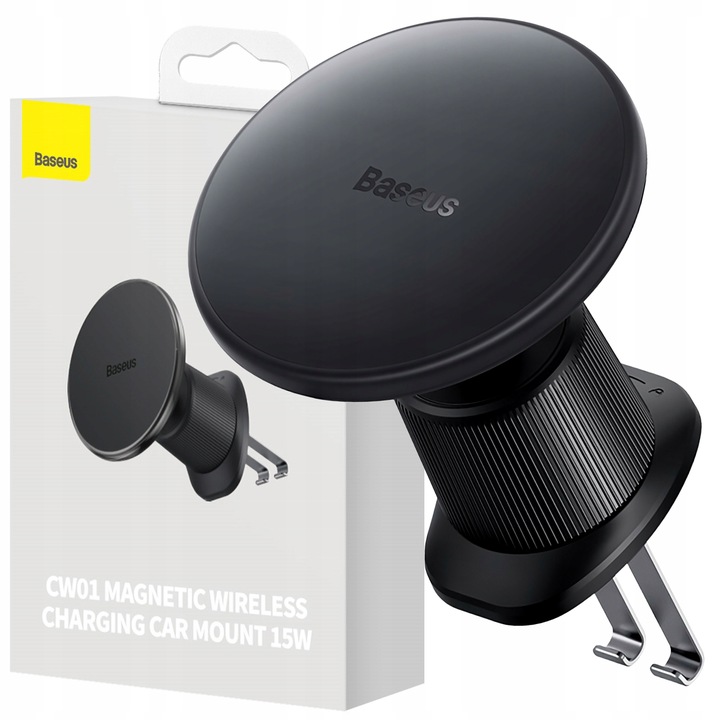 BASEUS MAGNETYCZNY UCHWYT SAMOCHODOWY Z ŁADOWARKĄ MAGSAFE DO IPHONE 15W