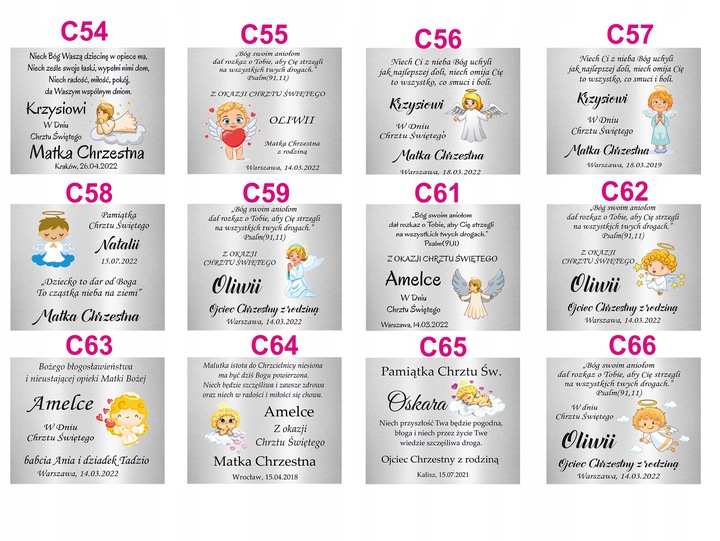 SREBRNY OBRAZEK ANIOŁEK PAMIĄTKA CHRZTU ŚWIĘTEGO